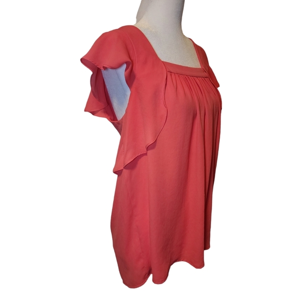 EUC Anthropologie | Meadow Rue Open Back Flutter Short Sleeve Blouse - Picture 5 of 12